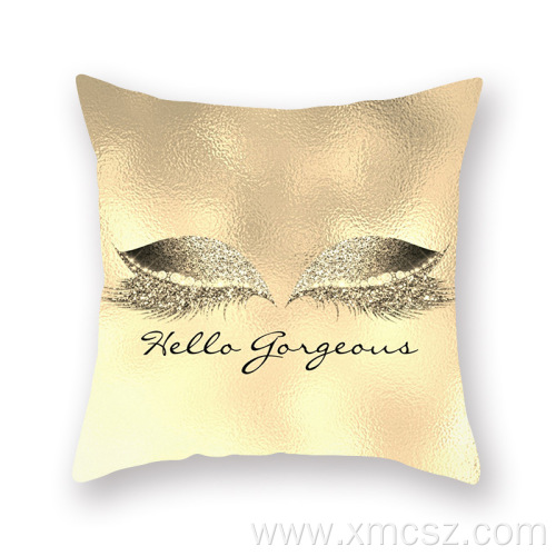 Custom gold stamping eyelash cushion cover